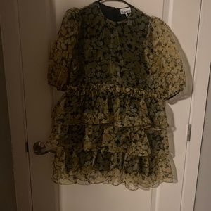 Ganni ruffle dress